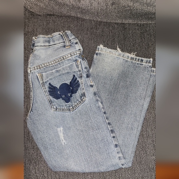 Boys Distressed Vintage Dickies Jeans with Skull Patch. Size 8 - Picture 12 of 12